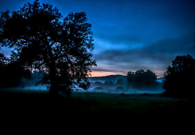 Scenic view of field against cloudy sky