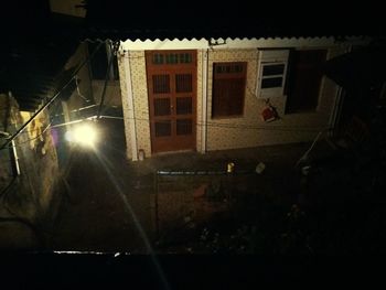 Illuminated buildings at night