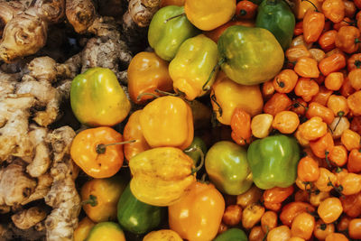 Full frame shot of bell peppers