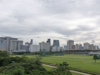 Buildings in city against sky