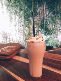 Close-up of drink on table