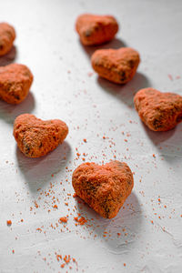 Close-up of cookies on table