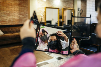 People sitting on table