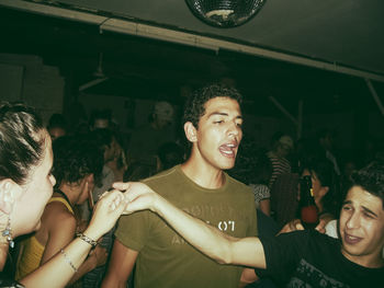 Young couple at music concert