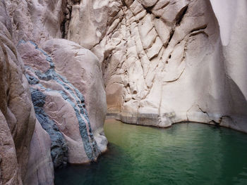 Rock formation in sea