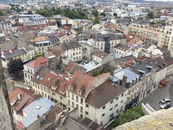 High angle view of townscape