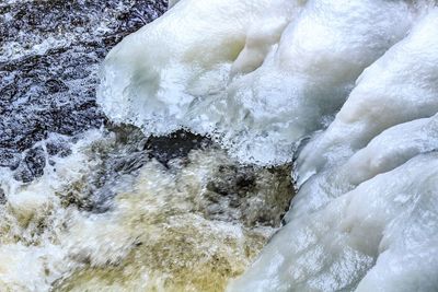 Close-up view of waterfall