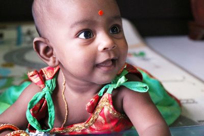 Portrait of cute baby girl