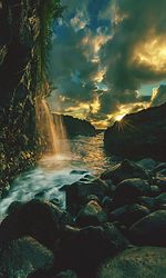 River flowing through rocks