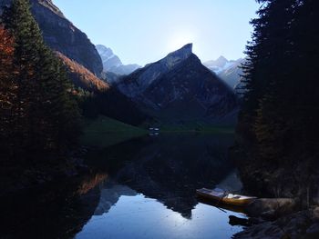 Reflection of mountain in lake