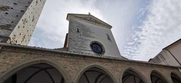 Low angle view of historic building against sky