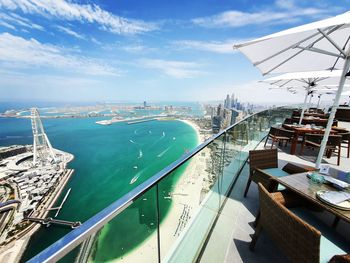 Panoramic view of dubai marina from 77th floor.