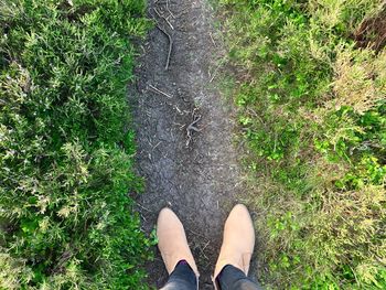 Low section of person standing on ground