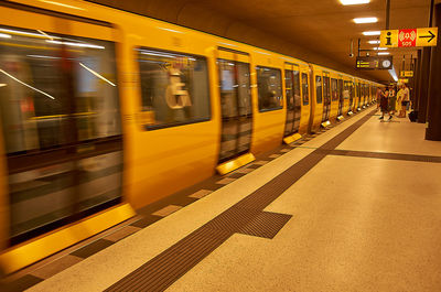 Train on railroad station