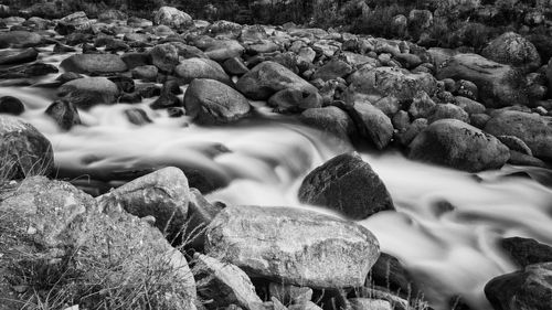 Scenic view of river flowing