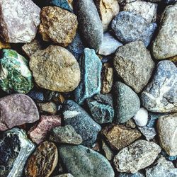 Full frame shot of pebbles