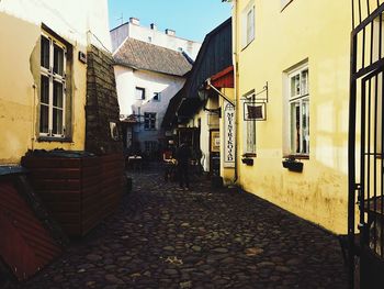 Narrow alley in city