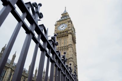 Low angle view of clock tower