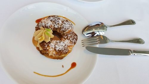 Close-up of dessert in plate