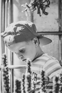 Portrait of boy looking at camera