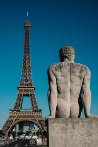 Eifell tower and statue