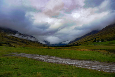 Scenic view of landscape against sky