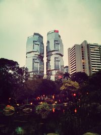 Low angle view of buildings against sky