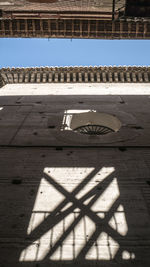 Shadow of vehicle on road