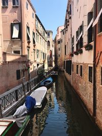 Canal amidst buildings in city