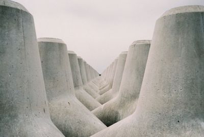 View of concrete wave breakers