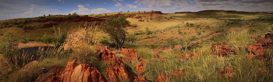 Scenic view of landscape against sky