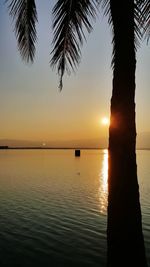 Scenic view of sunset over sea