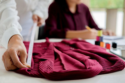 Close-up of woman working