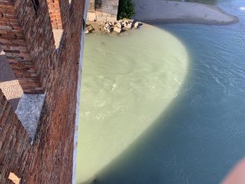 High angle view of beach