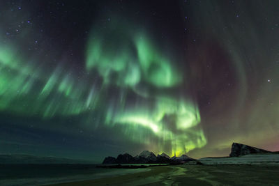 Scenic view of sky at night