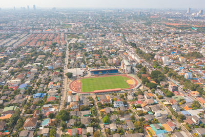 High angle view of cityscape