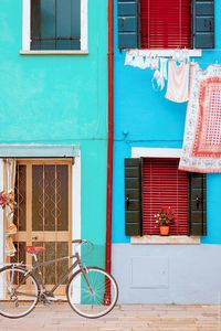 Bicycle outside house