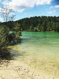 Scenic view of river against sky