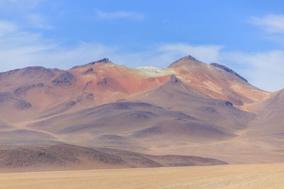 Scenic view of desert against sky