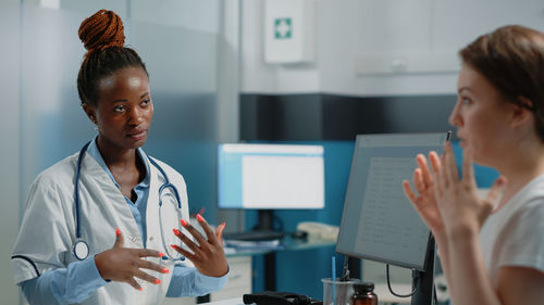 Doctor working at clinic