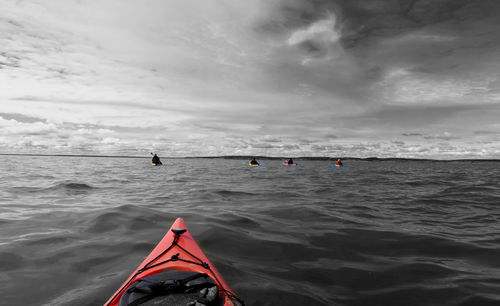 Sea kayaks in the hudson bay