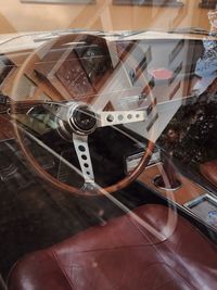 High angle view of vintage car