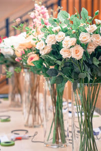 Close-up of flower pot on table