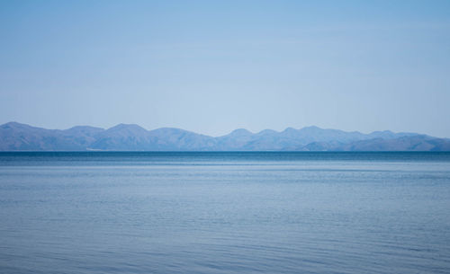 Lake in fukushima with blue tone