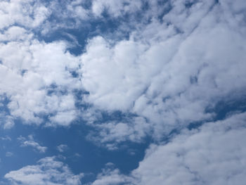 Low angle view of clouds in sky