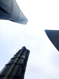 Low angle view of modern building against sky