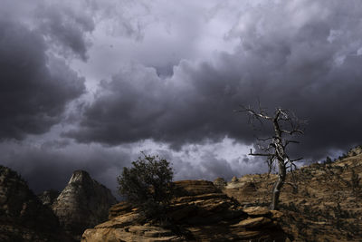 Storm clouds over mountain