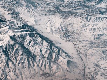 Full frame shot of snowcapped mountain