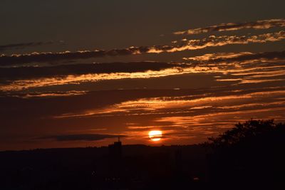 Scenic view of sunset over sea