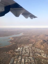 Aerial view of landscape against sky